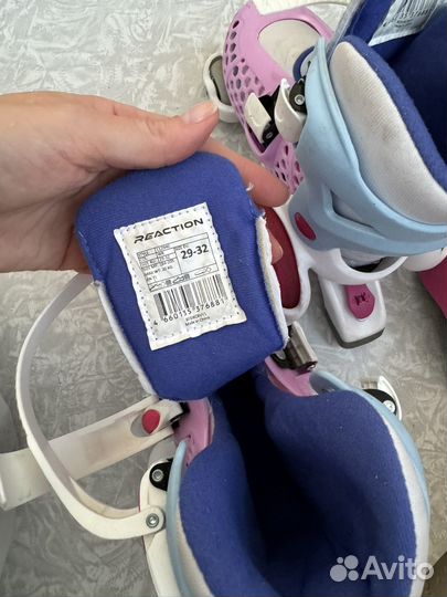 Ролики 29-32 для девочки со шлемом