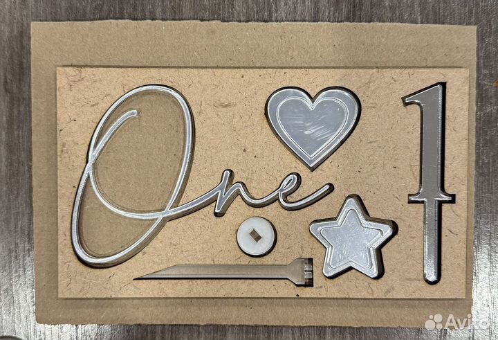 Топпер на торт годик год один