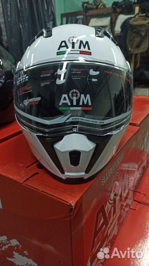 Снегоходный шлем AiM JK906, белый