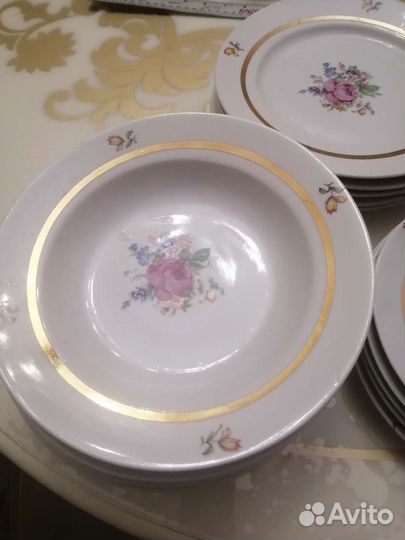 Комплект тарелок Мейсенский букет