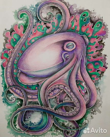 Графика А3 карандаш/акварель