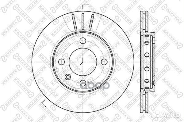 6020-4756V-SX диск тормозной передний VW Lupo