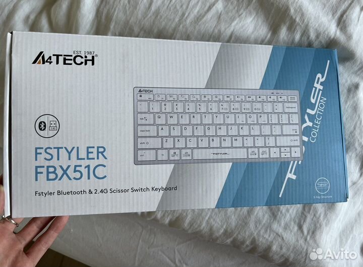 Клавиатура беспроводная A4Tech Fstyler FBX51C