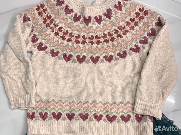 Свитер велюровый новый H&M размер 4-6