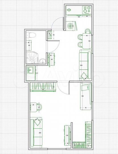 2-к. квартира, 34,6 м², 4/7 эт.