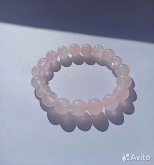 Браслет из натурального розового кварца