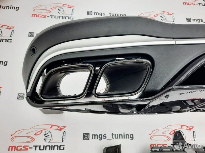 Диффузор с Black насадками GLC X253 рест. 63 AMG