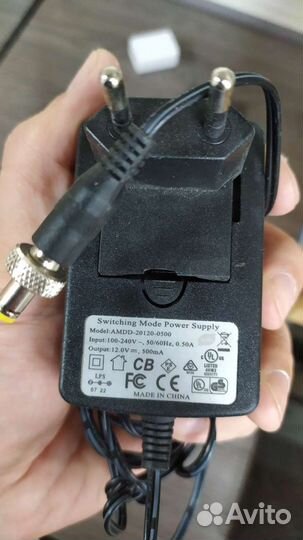 Преобразователь напряжения 12 вольт 0.5 А (AC-DC)