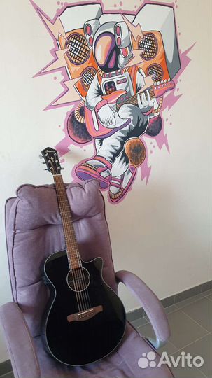 Новая акустическая гитара ibanez AEG-50BK