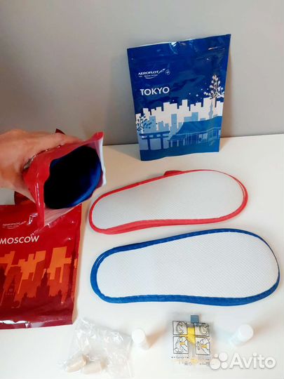 Новый набор Аэрофлот Qatar беруши тапочки помада