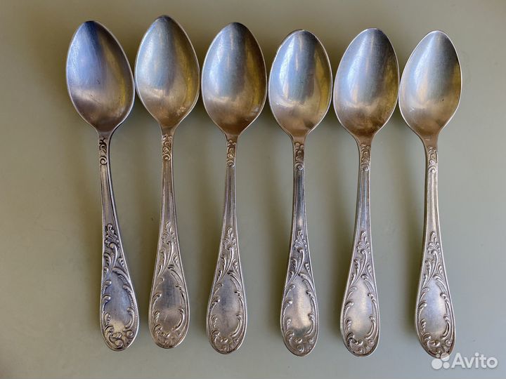 Чайные ложки, 6 шт., Кольчугин, мнц