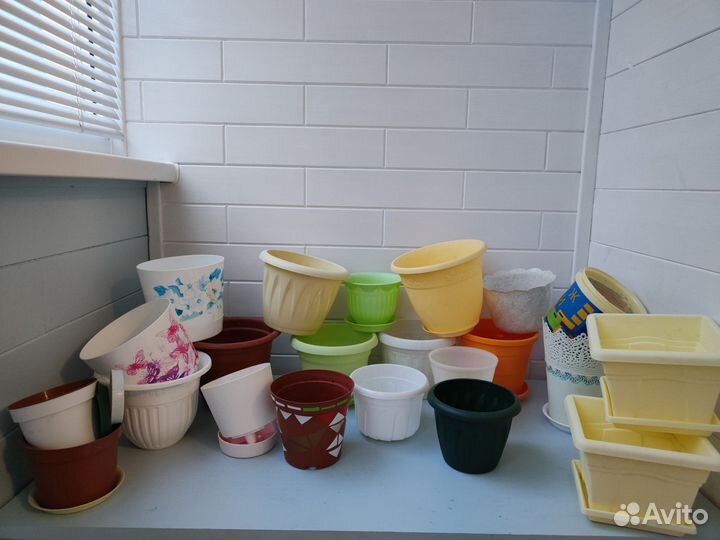 Цветочные горшки бу