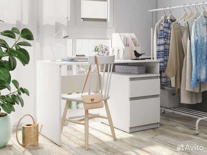 Белый письменный стол для школьника как IKEA NEW