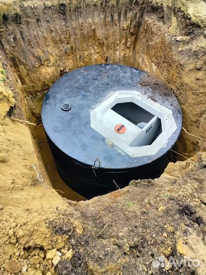 Монтаж септика из бетонных колец под ключ