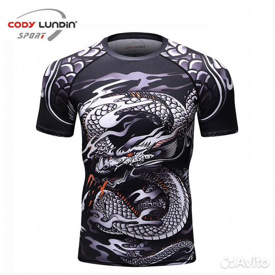 Рашгард с коротким рукавом для мма cody lundin Bla