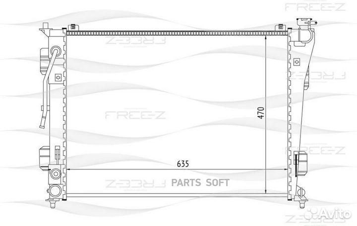 Радиатор охлаждения hyundai Sonata 09-KIA Optima 1
