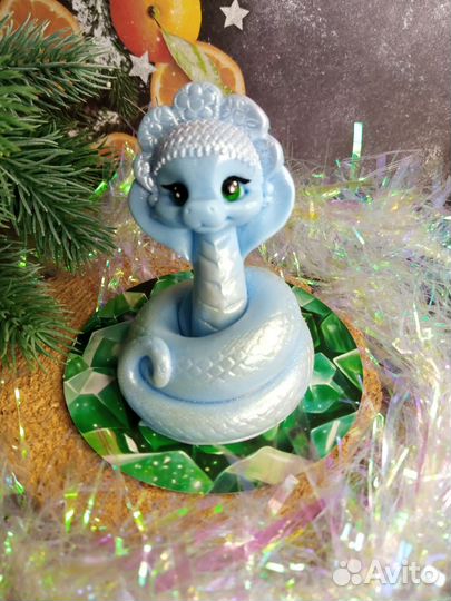 Змейка символ нового года мыло ручной работы