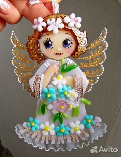 Авторские елочные игрушки из стекла