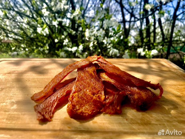 Мясные чипсы джерки вяленое мясо