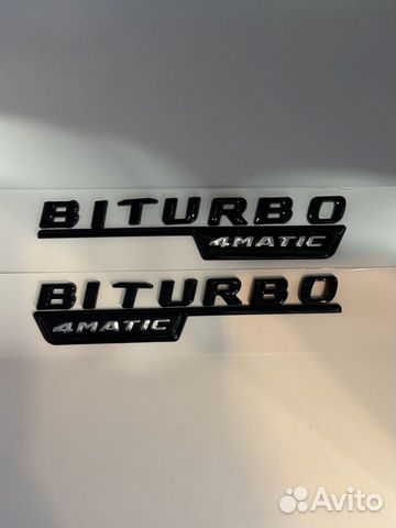 Шильдик эмблема Biturbo 4matic на крыло Mercedes