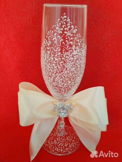 Свадебные фужеры бокалы аксессуары