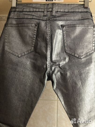 Брюки женские серебристые