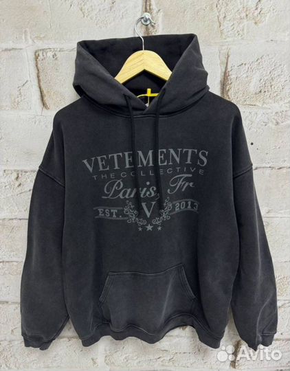 Худи Vetments Paris оверсайз
