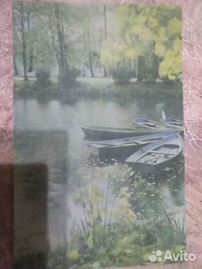 Репродукция на ткани Осенью СССР