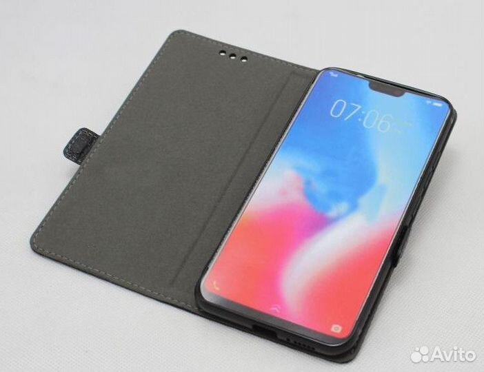 Чехол для телефона HTC U11 Plus премиум кожа чёрн