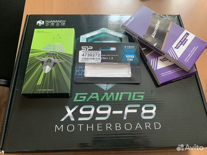 Комплект Lga 2011 v3, X99-f8, xeon E5, 16 Gb