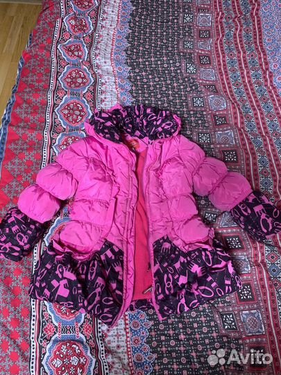 Зимние куртка, комбинезон для девочки (116-122)