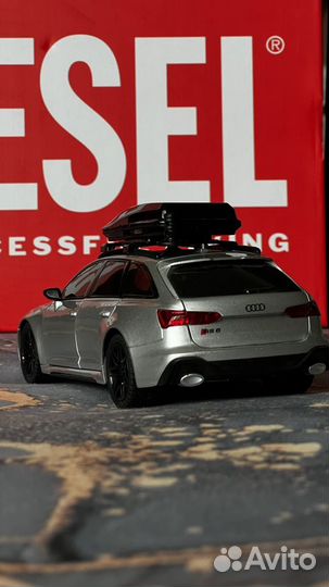 Металлическая моделька audi rs 6