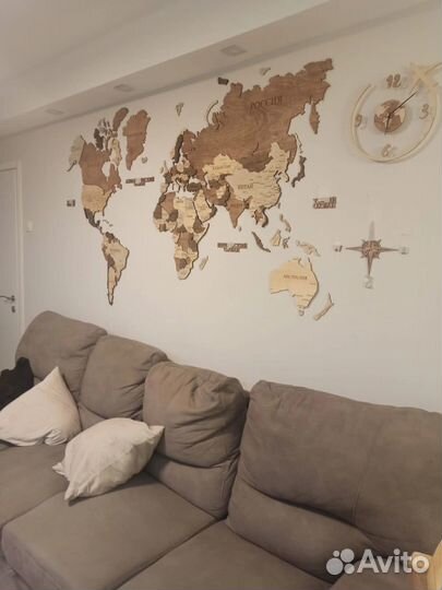 Карта мира из фанеры