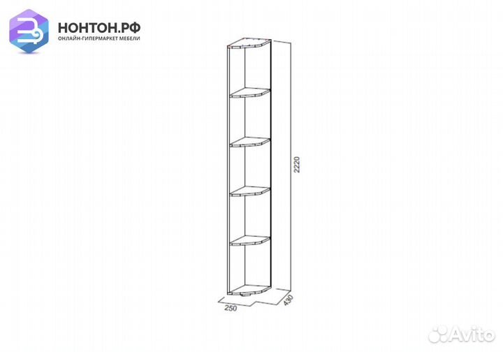 Стеллаж угловой Грей цемент светлый