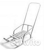 Советские санки со спинкой и поручнем