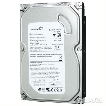 Жесткий диск 80 гб SATA