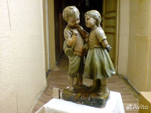 Скульптура терракота, 19 век. Антикварная