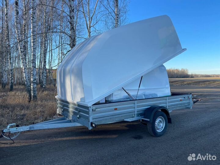 Прицеп для 2 снегоходов с усиленной осью. 3,45х1,8