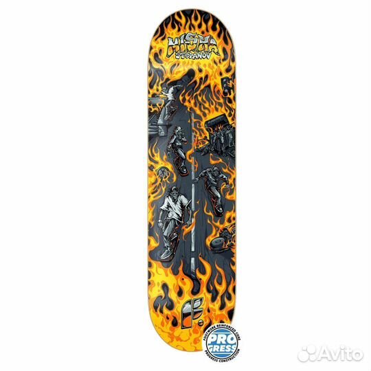 Дека скейт Footwork Mi4Gang Flame 8.125х31.625
