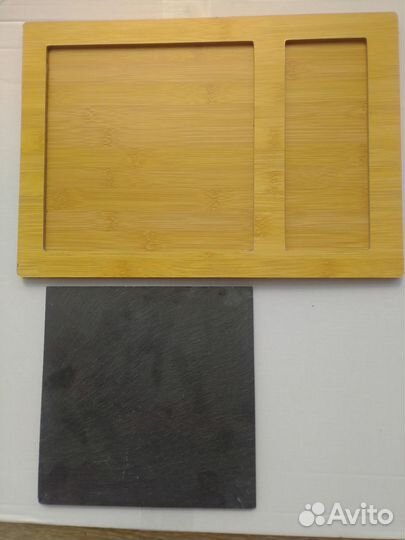 Доска для сервировки мдф+сланец, (36 на 25 см)