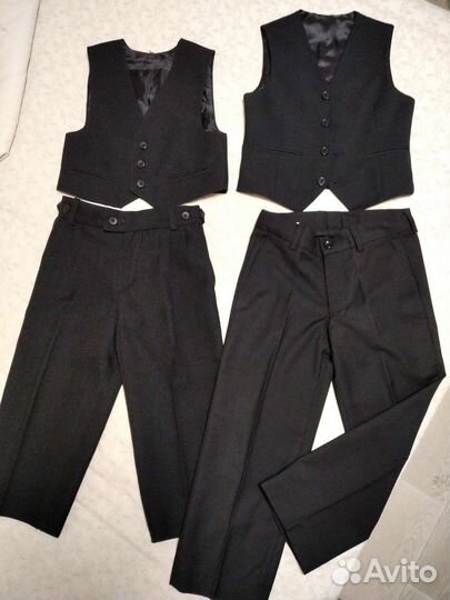 Брюки и жилет (костюм), рубашки рост 116, 122