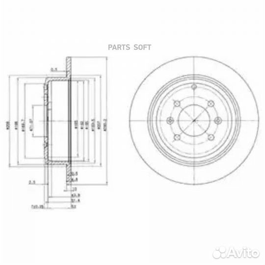 Delphi BG2873 BG2873 диск тормозной задний\ Peugeo