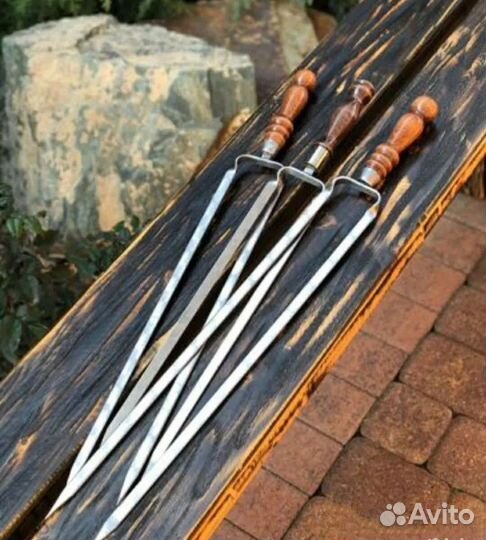 Шампур двойной вилка 450х12х3мм