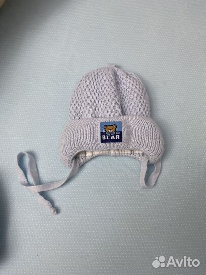 Шапочка на завязках+ Шарфик