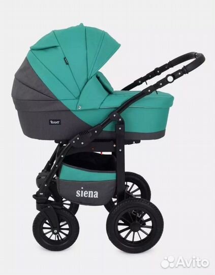 Коляска 2 в 1 и 3 в 1 Siena (11 серый-темно-зелены