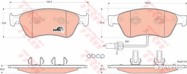 GDB1553 1056 02 колодки дисковые п Audi A8 3