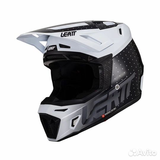 Мотошлем Leatt Moto 8.5 Helmet Black/White V24