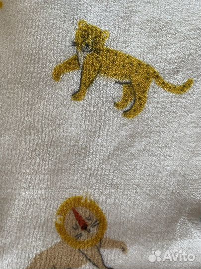 Плед с принтом животные новый мягкий