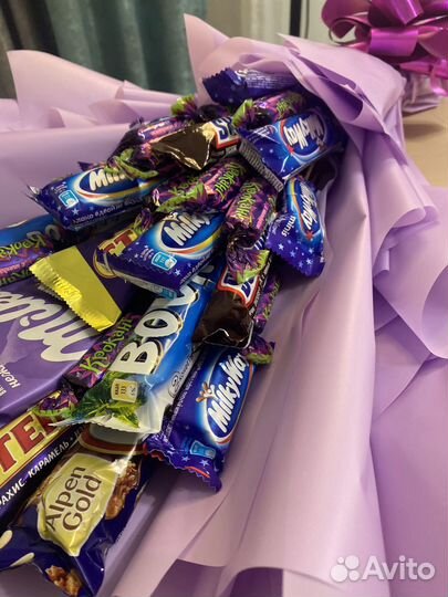 Сладкие букеты из конфет