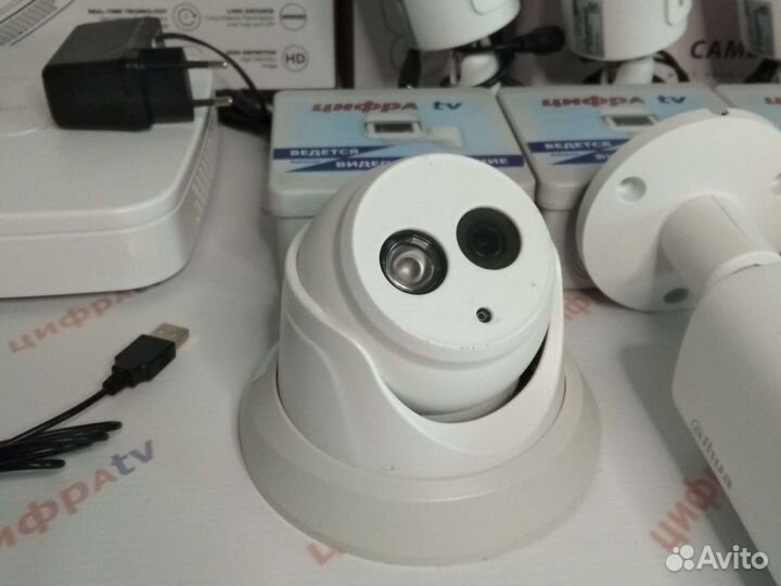 8 Камер видеонаблюдения с микрофоном 4Мп Dahua